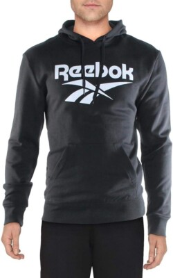 Reebok Mens Core Vector Fleece Hoodie -Black - Small NWT