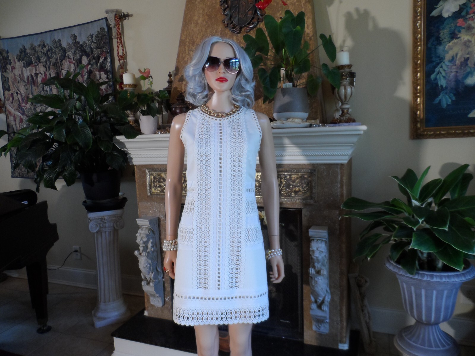 white christmas dresses Osaka Crochet Dress main image 0