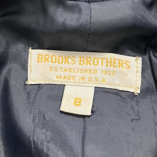VTG Women’s Brooks Brothers Double Breasted Blazer Dress Size 8 Navy Gold Button - Picture 12 of 20