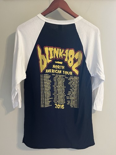 Blink 182 Crappy Punk Rock North American Tour 2016 Baseball T-Shirt Mens Medium - Picture 5 of 6