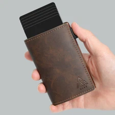 US SELLER Wallets For Men Wallet Credit Card Leather RFID Blocking Minimalist