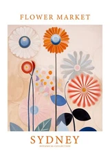 Flower Market Botanical Sydney Wall Art Print Poster Home Decor A4