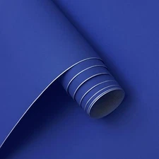 15.7"X118" Blue Peel and Stick Wallpaper Royal Blue Contact Paper Waterproof ...