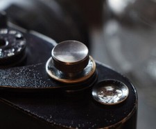 NANIGASHI Shutter Release Button Brass Black dyed finish Large Made in Japan