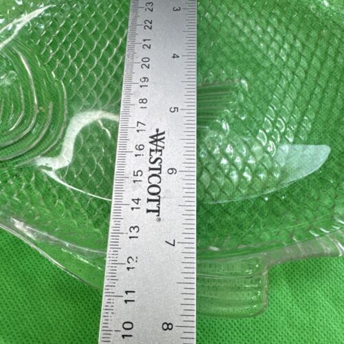 Vintage Oven Proof Fish Shaped Glass Serving Dish Platter Plate 11" Made in USA - Picture 3 of 10
