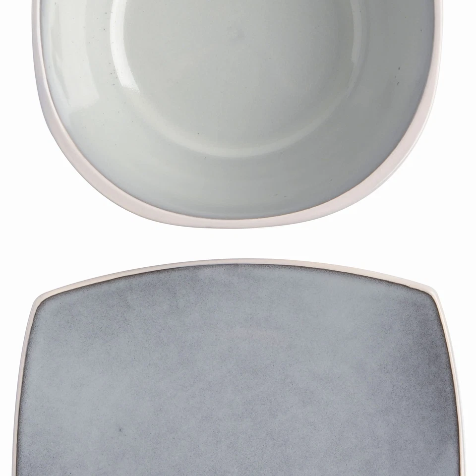 Soho Lounge Square Reactive Glaze Stoneware Dinnerware Set, Service for 4 (16... - Image 4 of 4