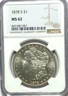 1878 S $1 Morgan Silver One Dollar MS62 San Francisco NGC VAM 28