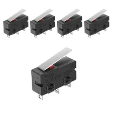 5Pcs AC 250V 5A SPDT 1NO 1NC Short Straight Hinge Lever Mini Micro Switch