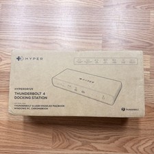 Hyper HDTB4D-US Thunderbolt 4 Docking Station 96W TB4 USB HDMI Silver Hub