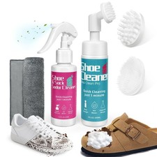 2025 Water free Shoe Cleaner Kit for Sneakers, 7Oz Shoe Cleaning Kit with Bru...