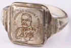 Ring WW2 Jozef Klemens Pilsudski Poland WWII Marshal 1867- 1935 Polish Military