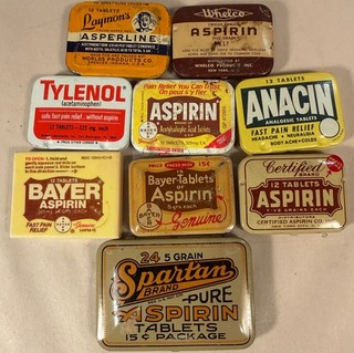 Vintage Medicine Lot #2 Aspirin Tins