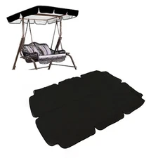 Patio Swing Chair Canopy Replacement, 64 x 45in Waterproof Silver Coated Oxfo...