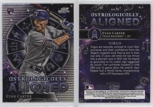 2024 Topps Cosmic Chrome Astrologically Aligned Evan Carter #AA-18 Rookie RC