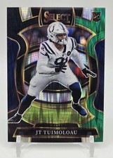 2025 Panini Select - JT Tuimoloau #31 Concourse Black & Green Shock Prizm (RC)
