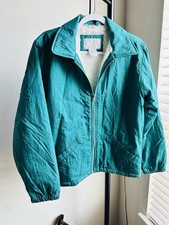 BLAIR Vintage 90's Green Nylon Windbreaker Track Jacket Size L