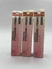 Lot of 3 Neutrogena Sensitive Skin Eyeshadow + Primer .22oz Rose Gold