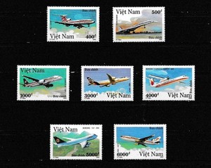 Vietnam 1992 Modern Aircraft SC# 2331-2337 MNH Mint/Never Hinged