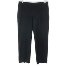 Talbots Petites Black Heritage Career Pants Trousers Rayon Polyester Stretch 12P