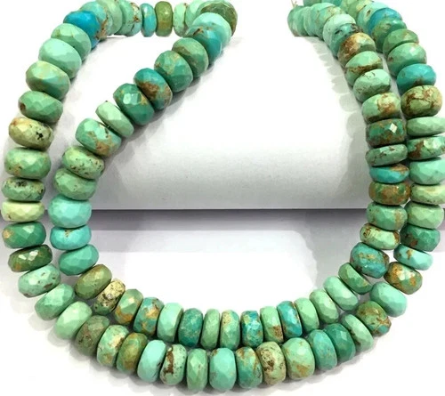 Sleeping Turquoise Beads Faceted Beads 4.5-9-10 MM Rondelle Natural Gemstone 16"