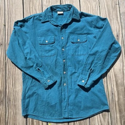 Vintage 80s-90s Five Brother Chamois Cloth Flannel Button Up Shirt Men s L