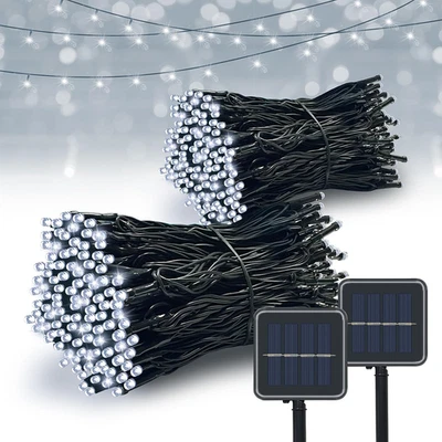 Solar String Lights Outdoor, 2 Pack 79FT 200 LED Waterproof Solar Christmas Ligh