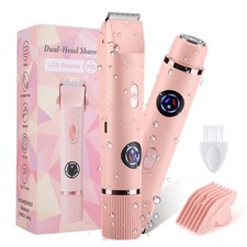 Bikini Trimmer for Women Electric Shaver Dual Heads Body Facial Hair Remover