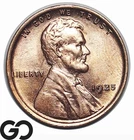 1925 Lincoln Cent Wheat Penny, Lustrous Gem BU++ RD, Full Red