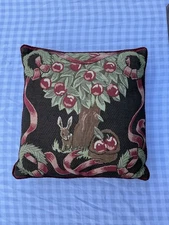 Tapestry Pillow Rabbit Tree French Country Tapisserie Tapestry France Easter