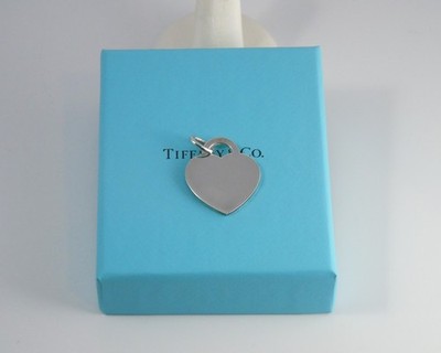 Tiffany Co. Sterling Silber Herz Anhänger / XL Charm mit Box *ohne Monogramm*
