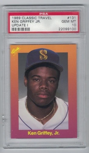 1989 CLASSIC TRAVEL ORANGE #131 KEN GRIFFEY JR GRADED PSA 10 GEM MINT ROOKIE