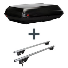 Dachbox G3 BiCube 520+ + Dachträger Menabo Sherman für VW Polo FH Typ 6R/6C EBA