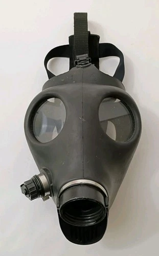 Black Gas Mask Round Eye Cosplay Halloween Costume Adjustable Straps Slipknot
