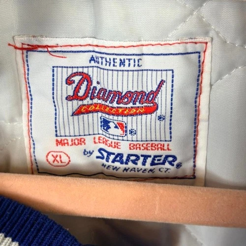 Rare Vintage LA Dodgers Starter Satin Bomber Jacket MLB Blue White XL 90s image 3