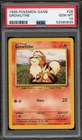 Pokemon Growlithe Base Set Unlimited 28/102 PSA 10 Gem Mint