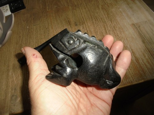 Grenouille Bois Instrument de Musique Folklore Thaïlandais Grenouille & Grattoir - Imagen 3 de 4