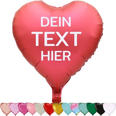 Herzballon mit Wunschtext Personalisiert Geschenkidee Namen Ballon mit Text