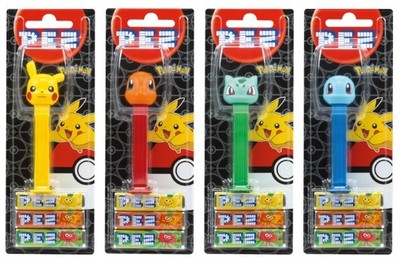 Pokemon PEZ Complete Set Of 4 *Sealed* Pikachu Charmander Squirtle Bulbasaur