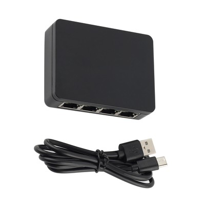1 TO 4 Ways 1000Mbps RJ45 LAN Network Splitter Adapter With USB Power Cable
