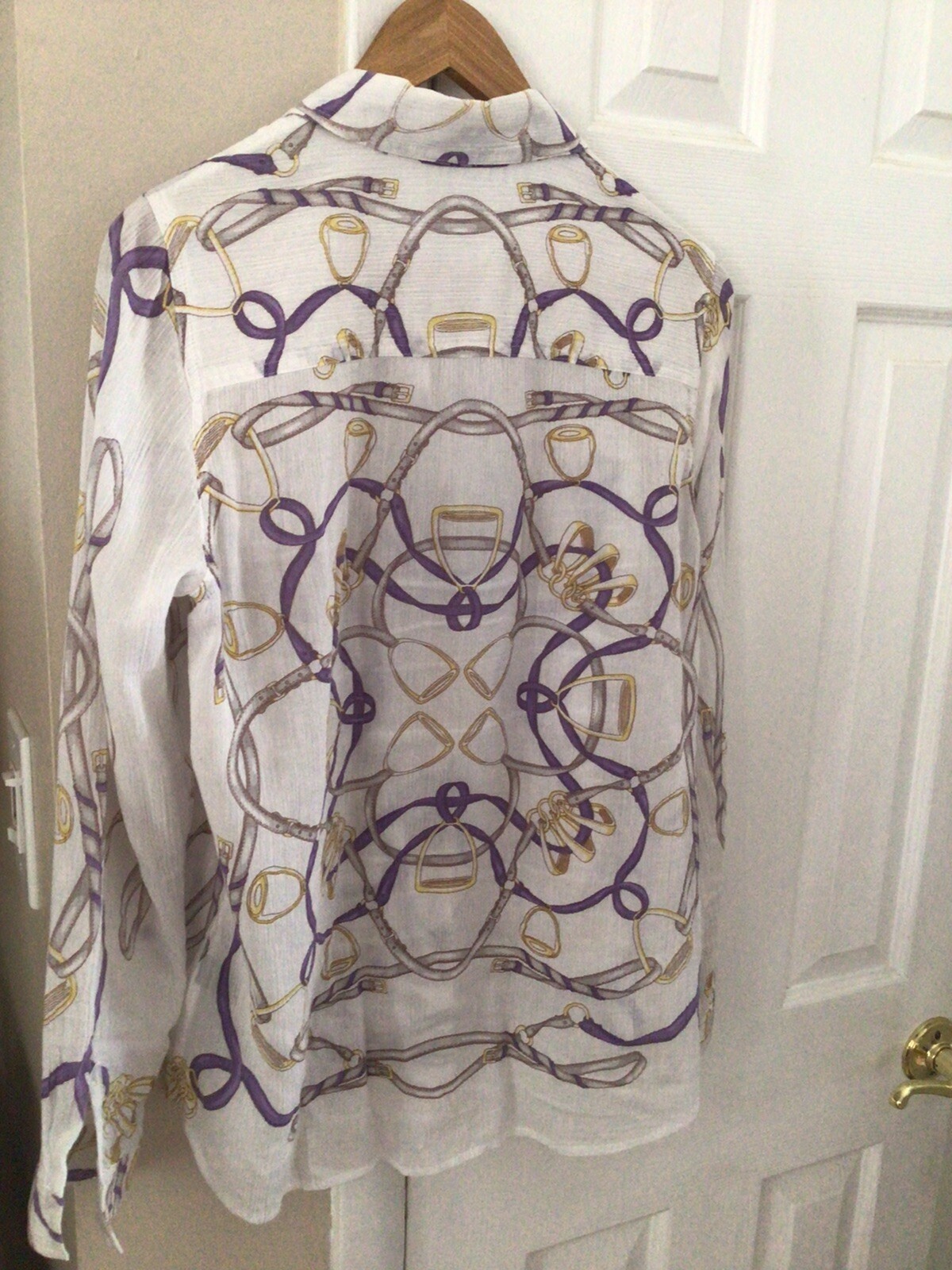 J. McLaughlin Equestrian Button Blouse - Women Si… - image 6