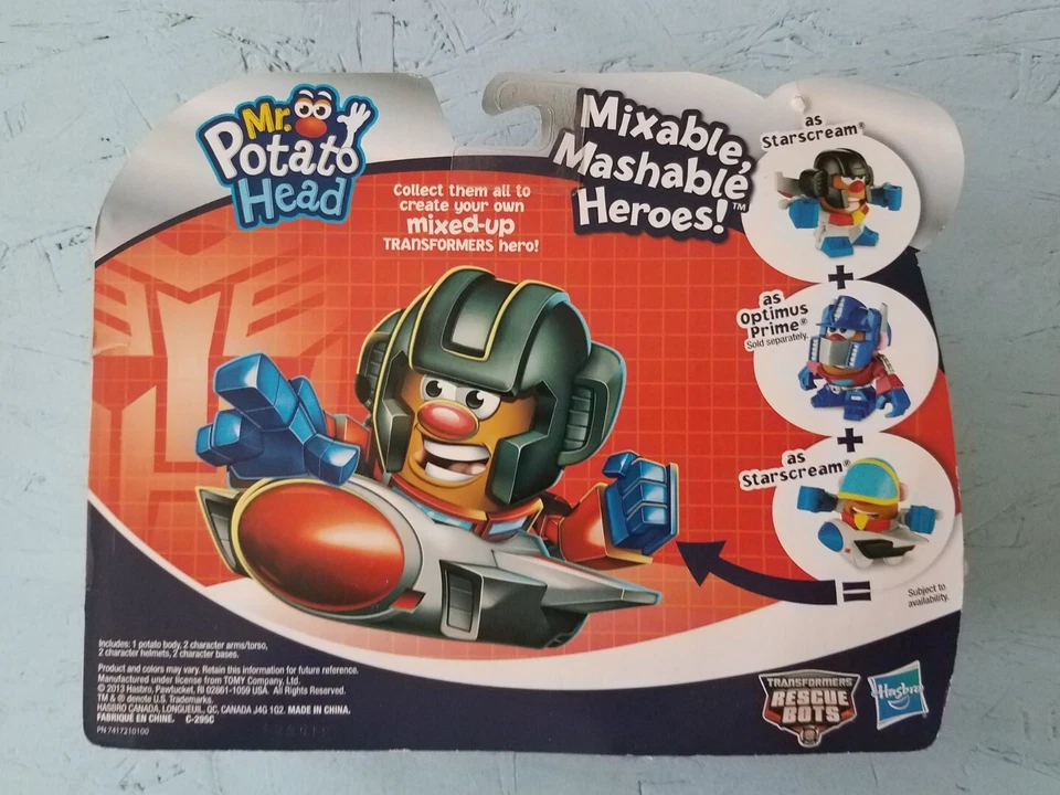 Mr Potato Head Transformers LOT X3 Rescue Bots Optimus Grimlock Starscream NEW! - Image 3 of 4