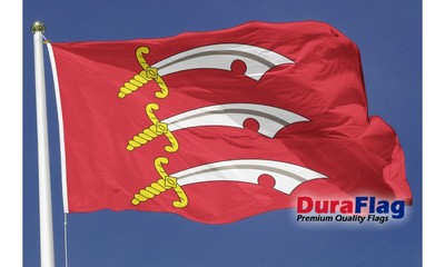 Essex Dura Flagge 5 x 3 Fuß - County - strapazierfähig robust - Seil & umgeschlagen