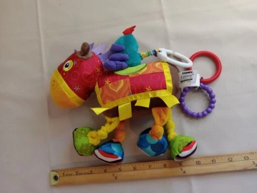 LAMAZE BEBÉ JUGUETE BURRO DE PELUCHE MORDEDOR Sir Prance ACTIVIDAD SONAJERO CABALLO Colorido Foto 4 de 4