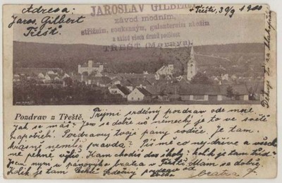 1900 Treste Trest Morava Czechoslovakia Czech postcard