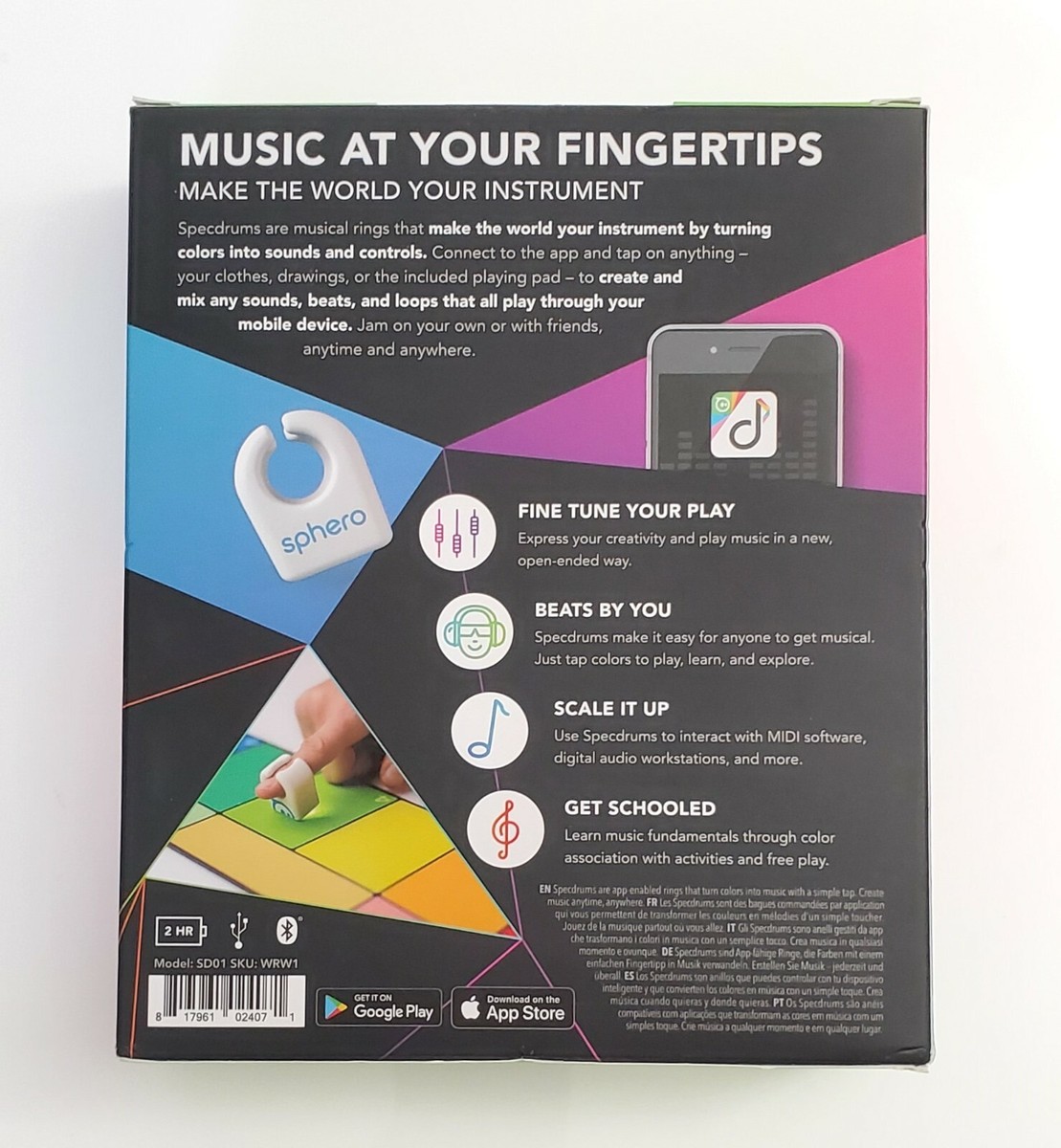 NEW Sphero Specdrums App-Enabled White Musical Ring Playpad Storage  Pouch