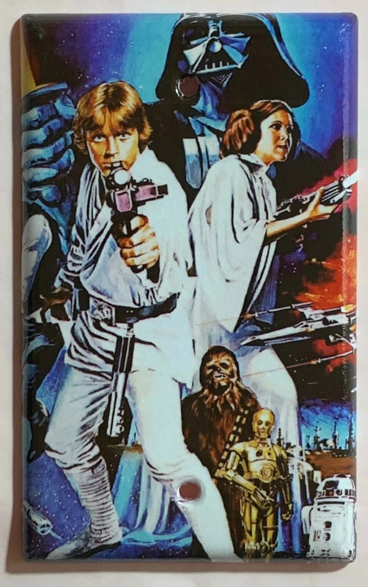 Star Wars Characters Old Poster Light Switch Outlet wall Cover Plate Home decor
