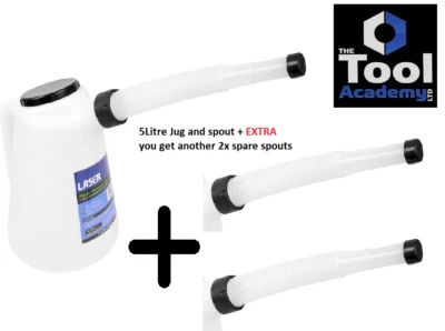 Measuring Jug 5 Litre Comes With 3x Flexible Spouts PETROL & DIESEL Fluids
