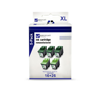 5 Cartridges for Lexmark I 3 No 16/17 26/27 CMYK