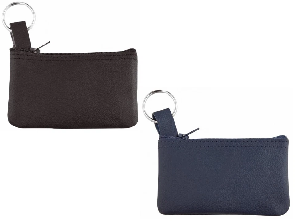 Schlüsseletui Leder Schwarz Blau Mappe Mäppchen Tasche Schlüsselring anhänger