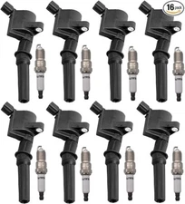 OYEAUTO Ignition Coil Pack Iridium Spark Plug DG508 Set of 8 Compatible... 